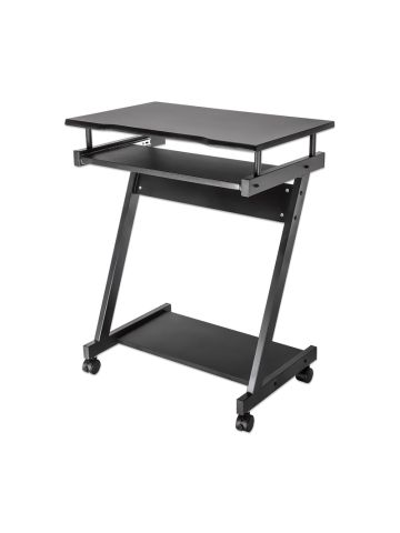 TECHLY ICA-TB 935B - SCRIVANIA COMPATTA CON RIPIANO TASTIERA ESTRAIBILE - COLORE NERO