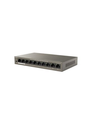 TENDA TEF1110P-8-63W - DESKTOP SWITCH 10 PORTE CON 8 PORTE POE + 2 PORTE FE (DATA+NVR) - 10/100 MBPS - CHASSIS METALLO