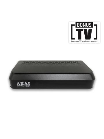 AKAI ZAP-S210265K - DECODER COMBO DVB-S2 + DVB-T2 HD - MAIN10 - H265 HEVC - USB - LAN - HDMI