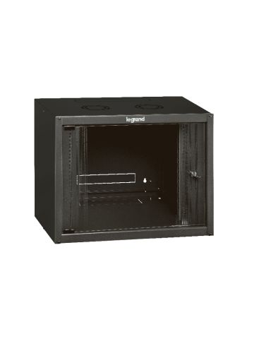 LEGRAND 646200 - ARMADIO RACK 19"" (NERO) - 6 UNITA'' DA MURO (A)358 x (L)600 x (P)450 - PORTA IN VETRO