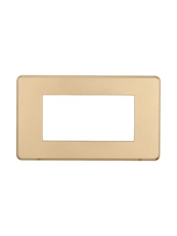 ETTROIT PLACCA SLIM 4 MODULI - SERIE MOON - ORO (AN87411) Compatibile ABB Axolute