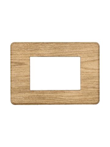 ETTROIT PLACCA SLIM 3 MODULI - SERIE MOON - ROVERE (AN87305) Compatibile ABB Axolute