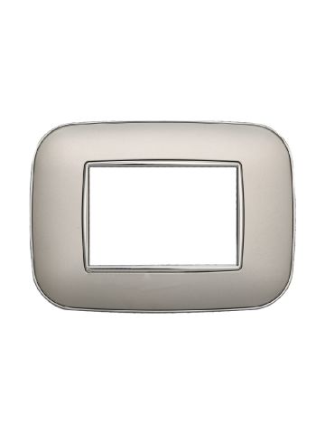 ETTROIT PLACCA ORBIS 3 MODULI - SERIE MOON - SILVER (AN91306) Compatibile ABB Axolute