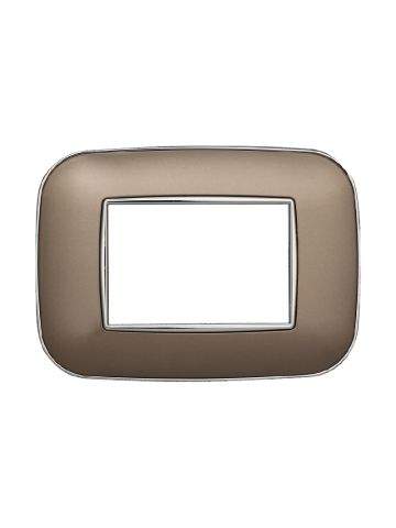 ETTROIT PLACCA ORBIS 3 MODULI - SERIE MOON - BRONZO (AN91310) Compatibile ABB Axolute