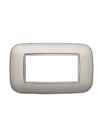 ETTROIT PLACCA ORBIS 4 MODULI - SERIE MOON - SILVER (AN91406) Compatibile ABB Axolute