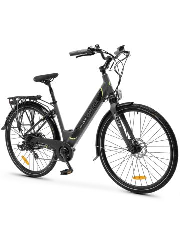 ARGENTO OMEGA (AR-BI-220013) CITY E-BIKE (BLACK) - BICICLETTA ELETTRICA - RUOTE 28"" - MOTORE BAFANG 250W 36V - BATTERIA  36V 10.4AH INTEGRATA - TELAIO IN ALLUMINIO - FORCELLA AMMORTIZZATA - AUTONOMIA FINO AD 70KM
