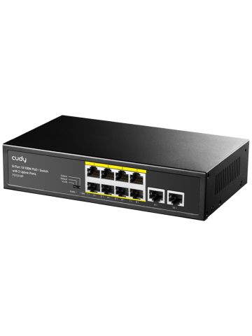 CUDY FS1010P - 8-PORT POE+ SWITCH WITH 2 UPLINK PORTS 120W
