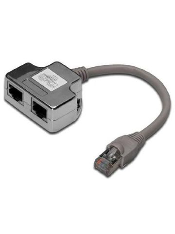 SDOPPIATORE SCHERMATO STP PER CAT. 5E PER 2 LINEE RJ45 (DN-93904) - DIGITUS
