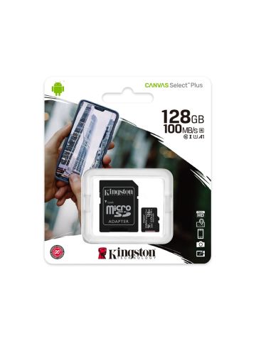 KINGSTON CANVAS SELECT PLUS 128GB (SDCS2/128GB) - MICRO SD 128GB + ADATTATORE SD